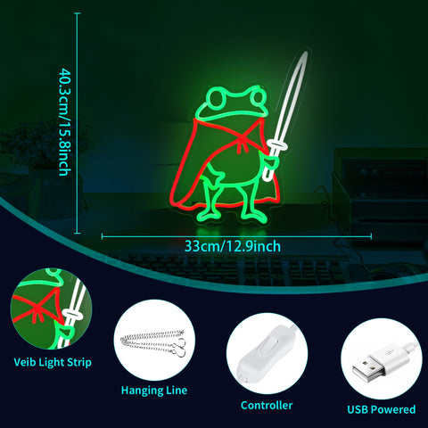 HSJNJKFU frog neon sign wall mount kit for no-drill installation