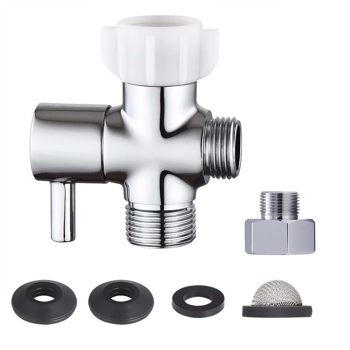 Hsmhose bidet T-adapter brass construction for durable performance