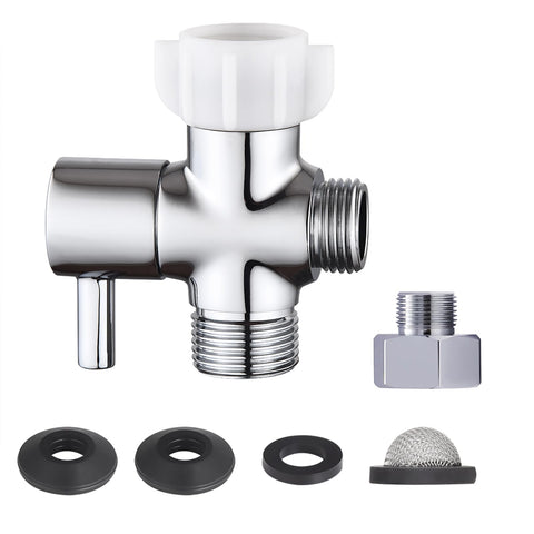 Hsmhose bidet T-adapter brass construction for durable performance