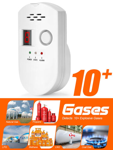 HSTMYFS plug-in gas detector installation, easy outlet setup for quick protection.