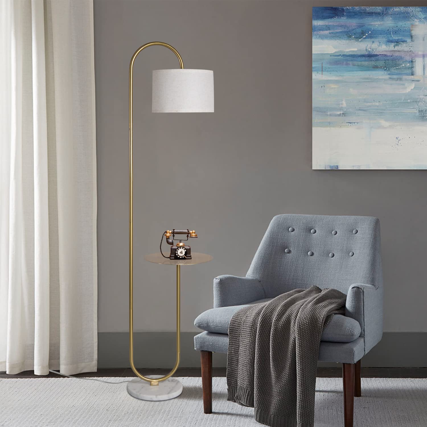Hsyile arc lamp floor-standing modern design for living rooms.