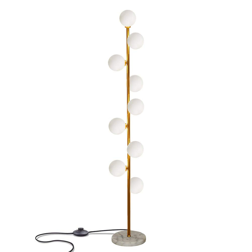 Hsyile KU300198 cozy-elegant floor lamp assembly for quick, stylish living room setup