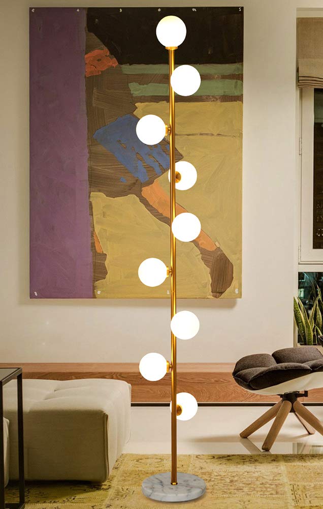 Hsyile KU300198 living room setup showcasing modern mid-century lighting