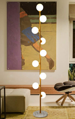 Hsyile KU300198 living room setup showcasing modern mid-century lighting
