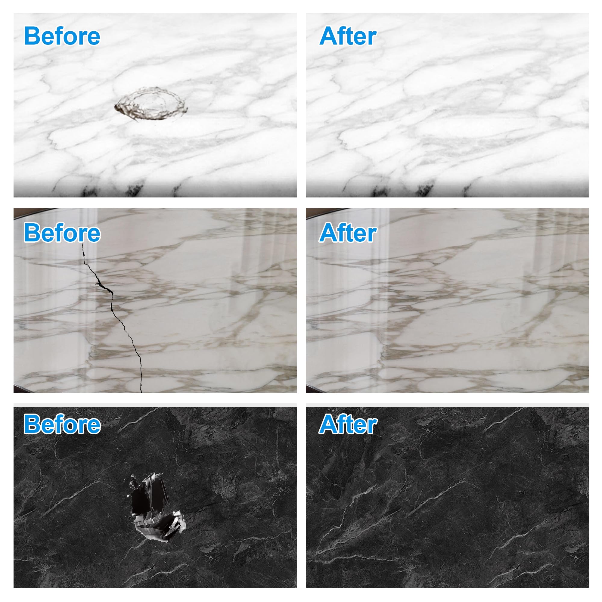 HT HOMETINKER color gel palette close-up for precise countertop restoration