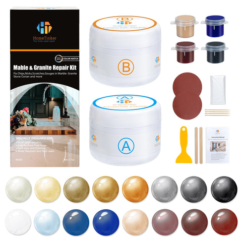 HT HOMETINKER marble repair kit bottle and color gels for seamless color matching