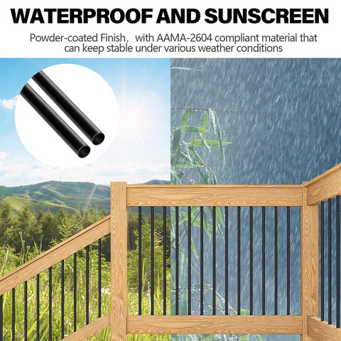 HTWAVE hollow-design balusters allow easy height customization.