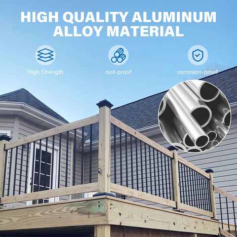 HTWAVE screws included for secure railing installation.