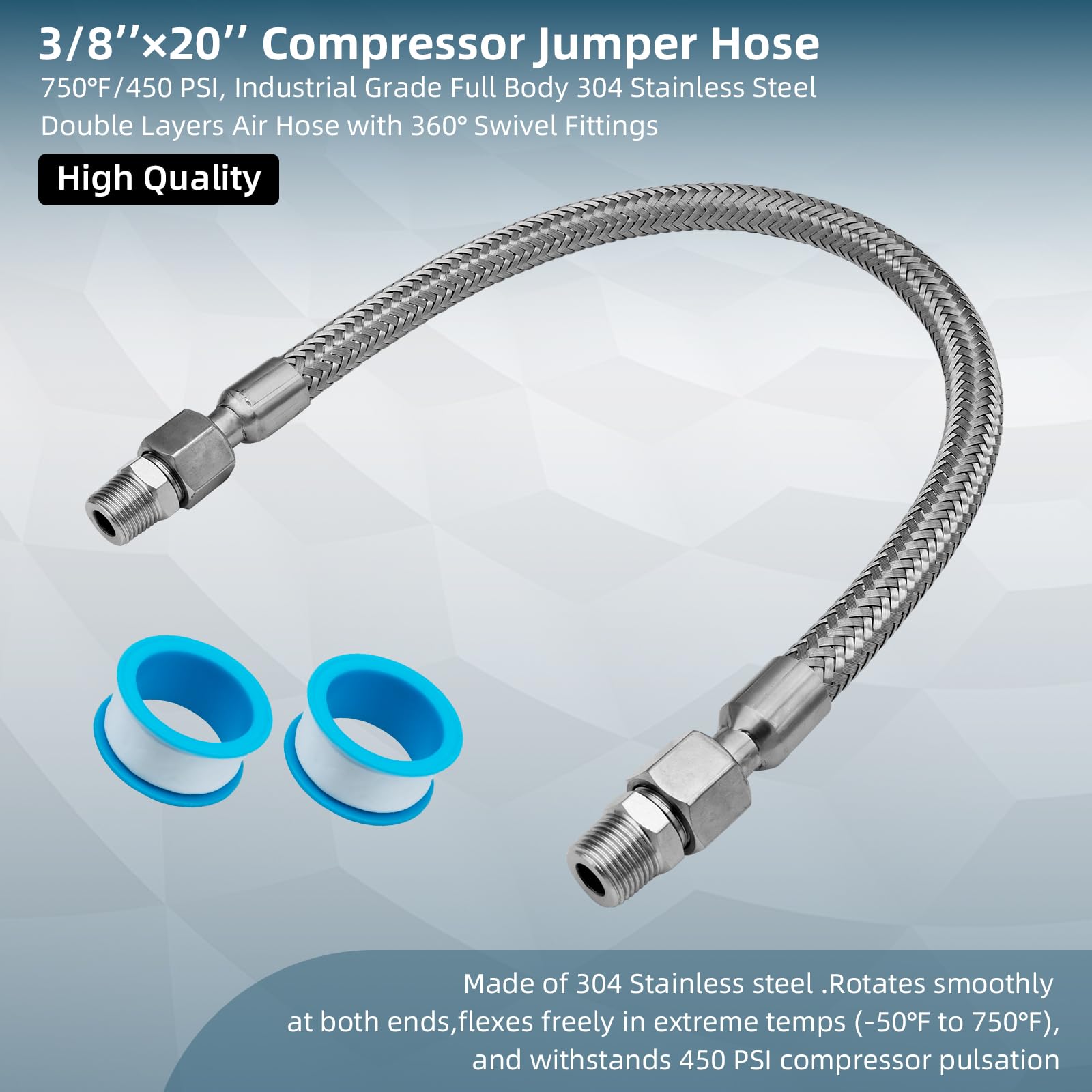 HTYPX 3/8 NPT hardware and rotary joints simplify installation without tools.