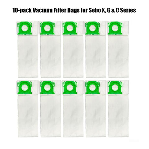 HTYVIGF 10-pack bags closeup highlights dirt-holding capacity and airflow preservation.