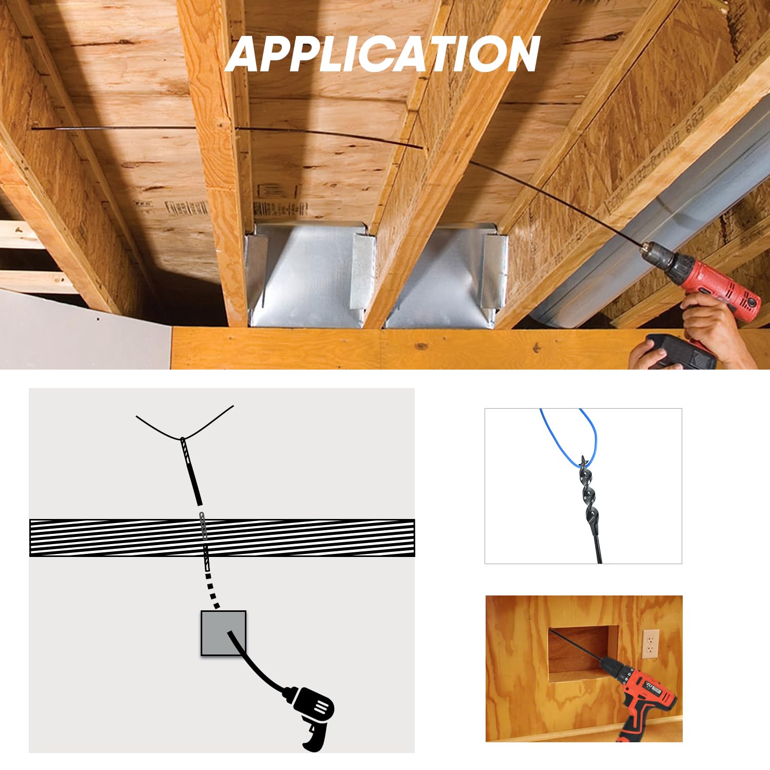 HUAALIUCHE multiple length options for walls and ceilings
