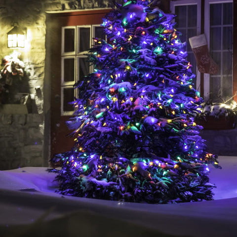 Huacenmy multicolor outdoor lights offer eight modes for flexible festive decoration.