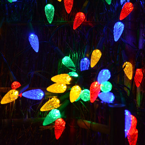 Huacenmy porch decorative lights add warm glow to fences and balconies.