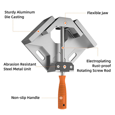 huachuanghc aluminum-alloy right-angle clamp showcases durable construction for long-term use.