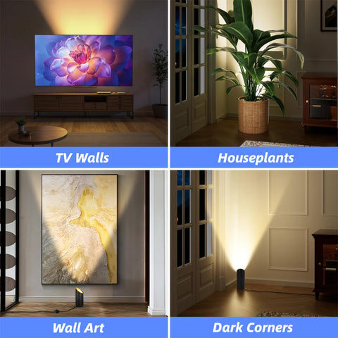 HUAEU wall decor uplight emphasizing photos and decor with gentle warmth