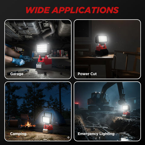 Pivot-head angle adjustment enables multi-direction lighting for closer work.