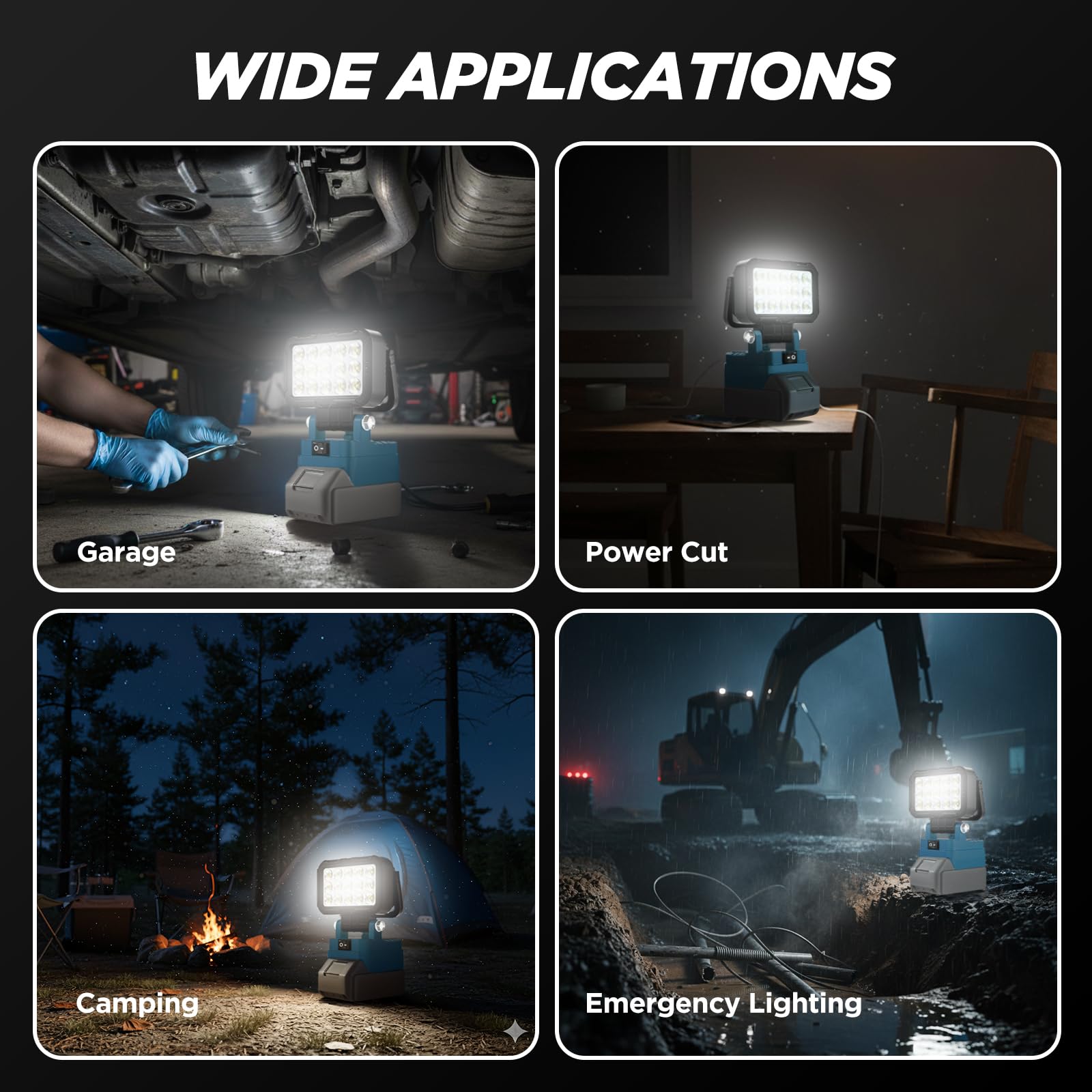 HUAKAYO compact flood light fits tight spaces in garages