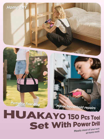 HUAKAYO measuring tape and hammer ready for quick fixes.