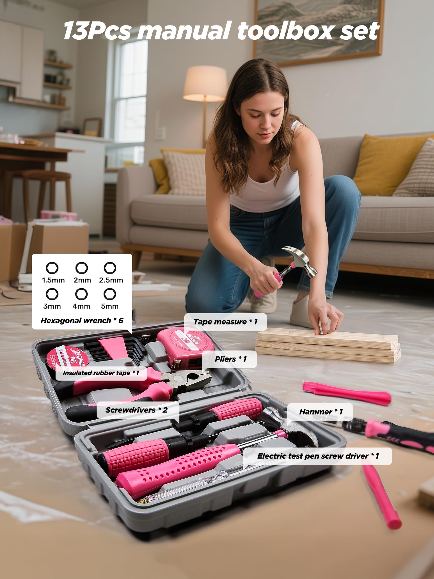HUAKAYO pink storage bag makes transport simple.