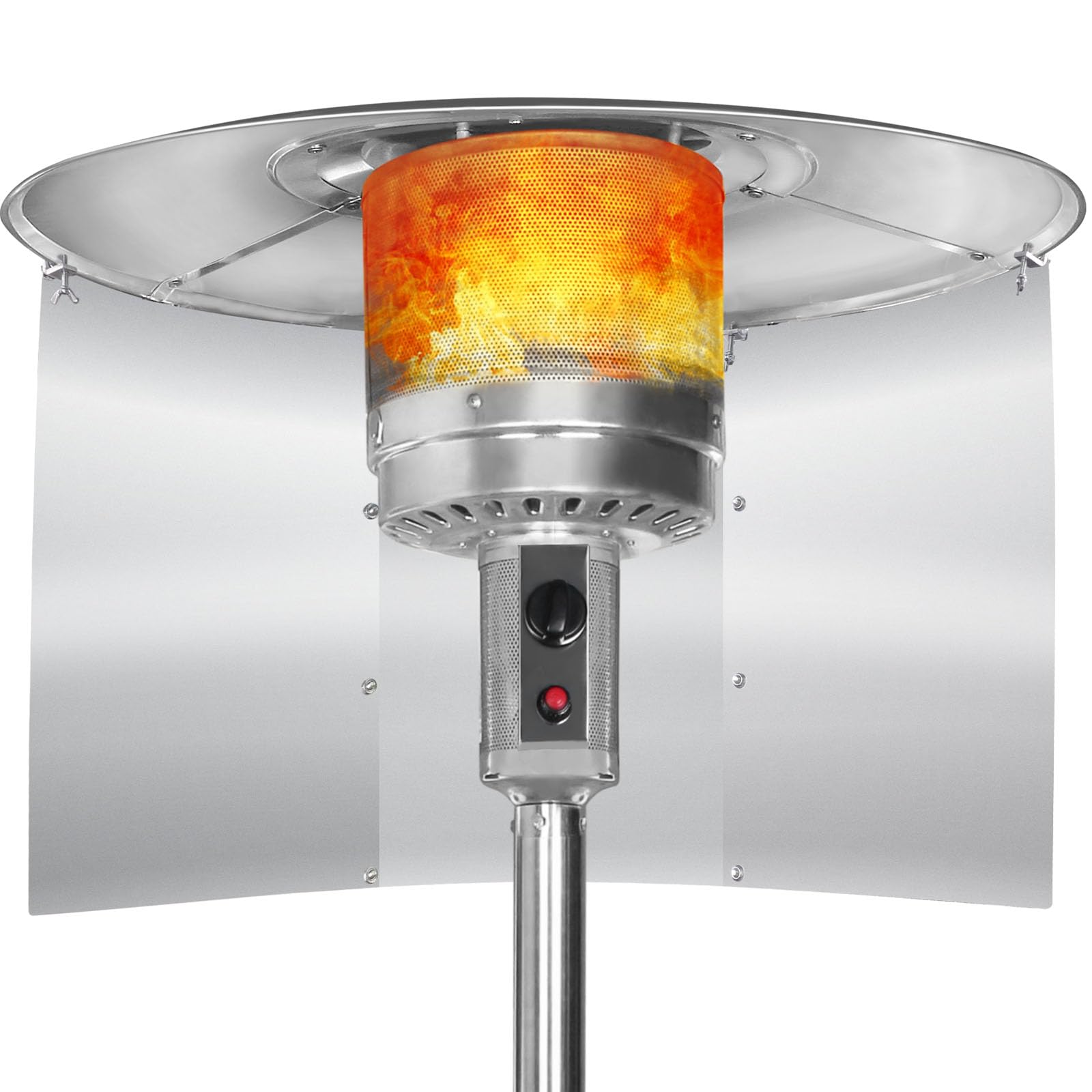 Hualedi Upgraded Patio Heater Reflector Shield panel-assembly directs heat efficiently for outdoor warmth