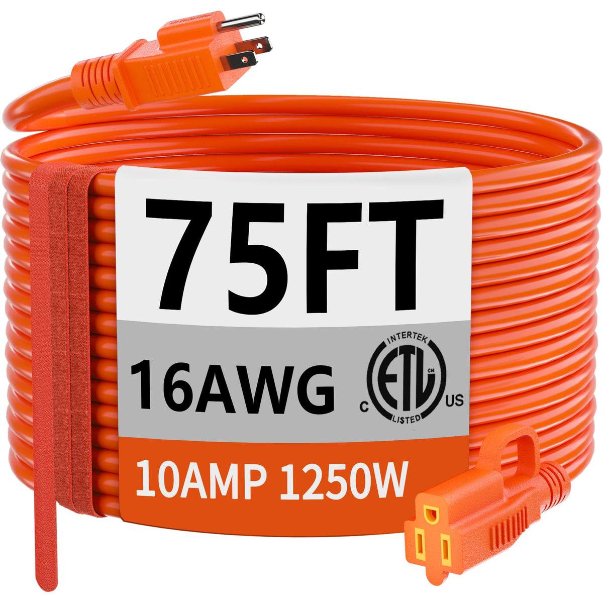 Huanchain 75ft outdoor extension cord for long-distance power outdoors