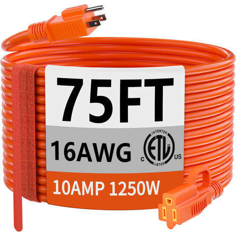Huanchain 75ft outdoor extension cord for long-distance power outdoors