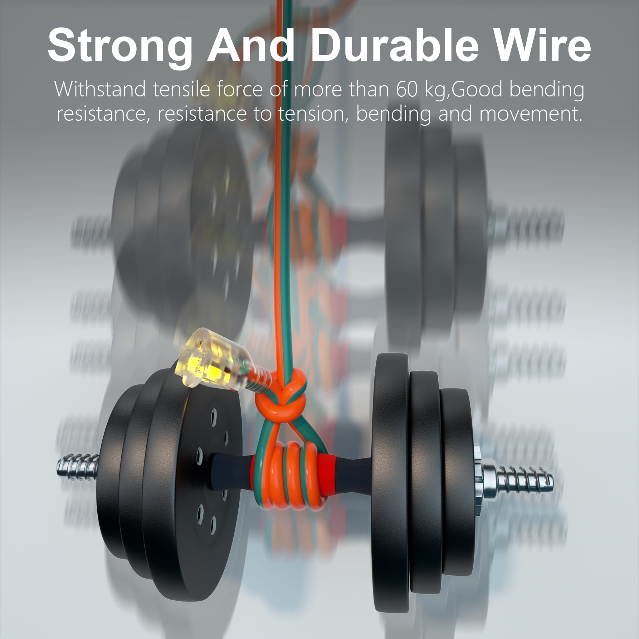 HUANCHAIN flexible vinyl extension cord reduces bending and tangling