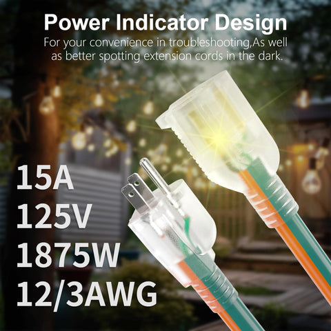 HUANCHAIN heavy-duty 3-prong SJTW cord for rugged performance