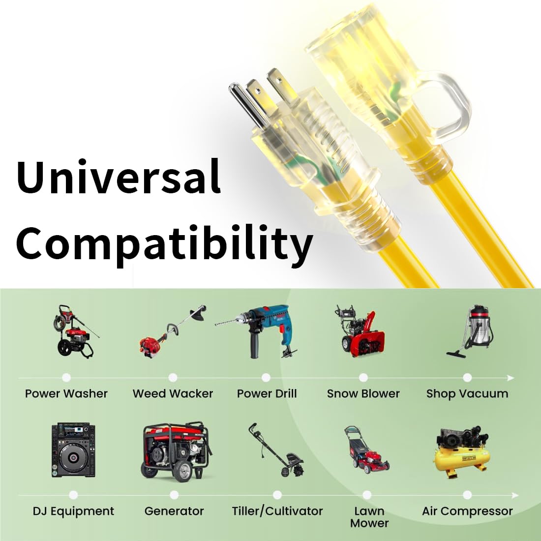 HUANCHAIN storage straps keep the cord neatly packed after use.
