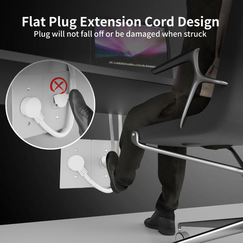 Huanchain three-pack extension cord white for everyday flexibility.