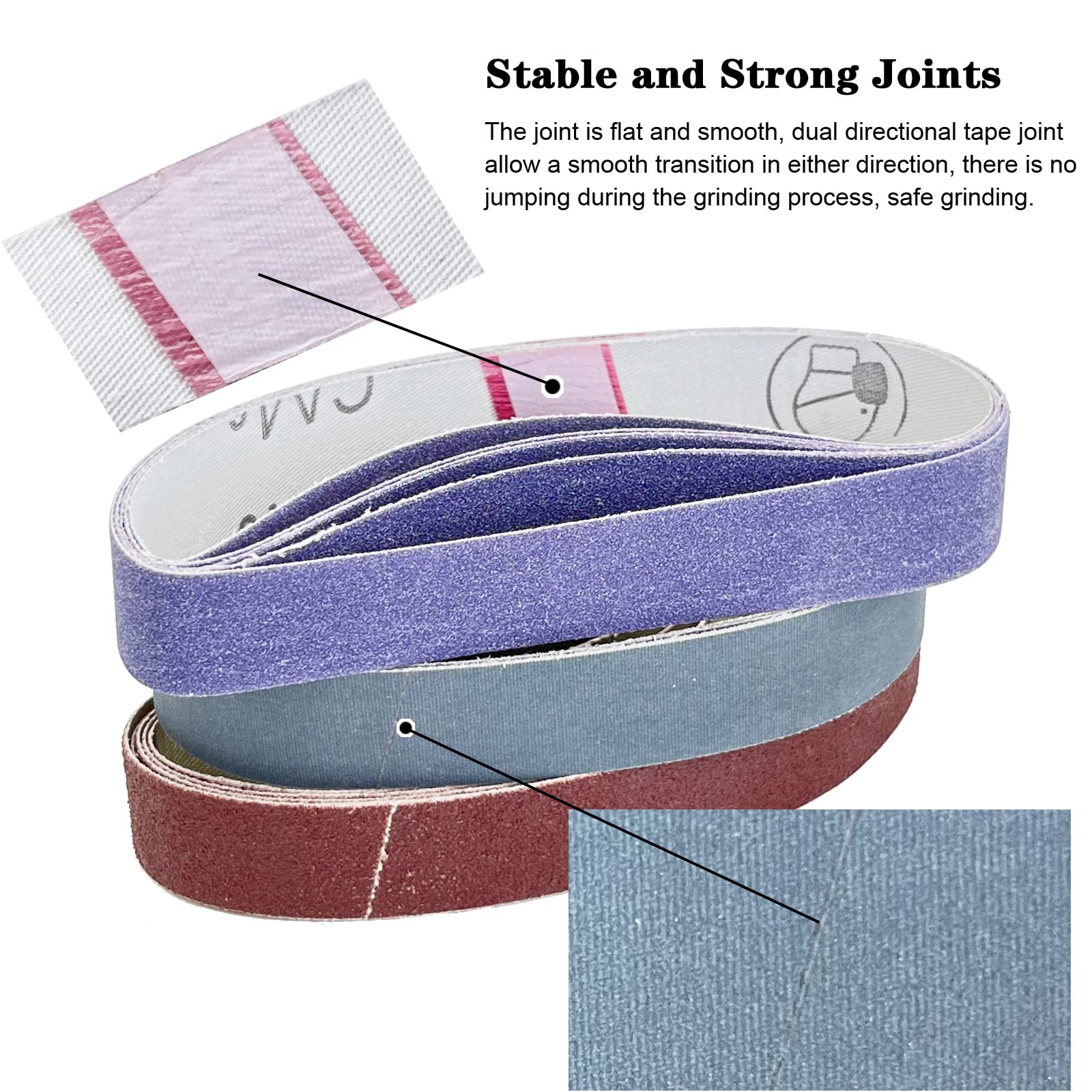 Huanlemai sanding belts 400-600 grit for smoothing tiny imperfections