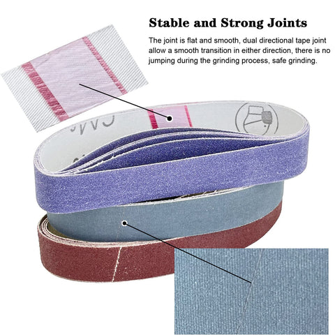 Huanlemai sanding belts 400-600 grit for smoothing tiny imperfections