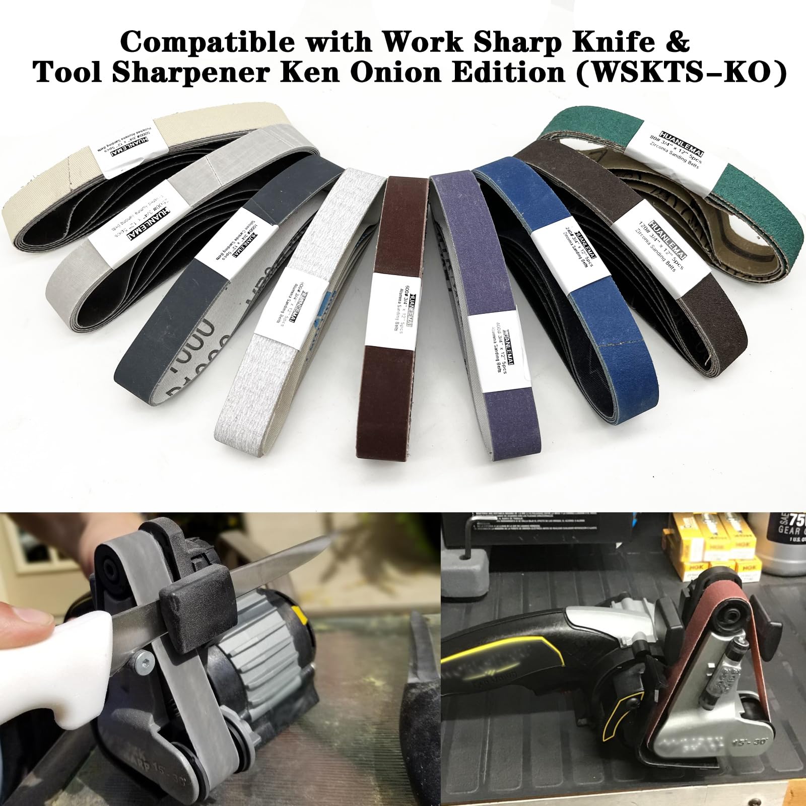 Huanlemai sanding belts 800-1000 grit for polishing metals and woods