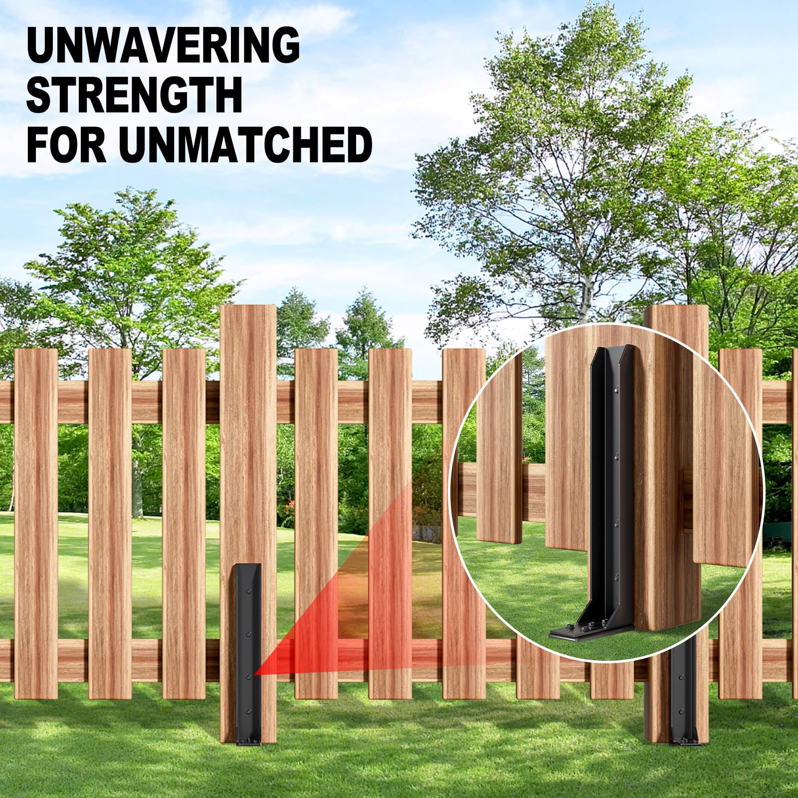 HuaSheWJ no-hole bolt system simplifies installation on wooden fence posts