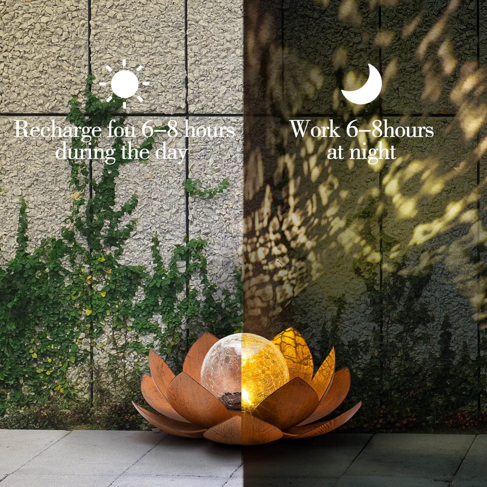 Huaxu lotus flower patio lamp adds charm to outdoor spaces.