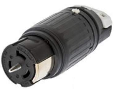 Hubbell CS8164C locking connector cord-mounted back view for quick field installation