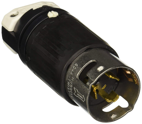 Hubbell CS8365C locking plug with rugged nylon housing for industrial reliability in harsh environments.