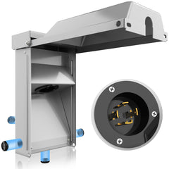 HUBRV pre drilled generator inlet box with L14-30P for easy outdoor setup