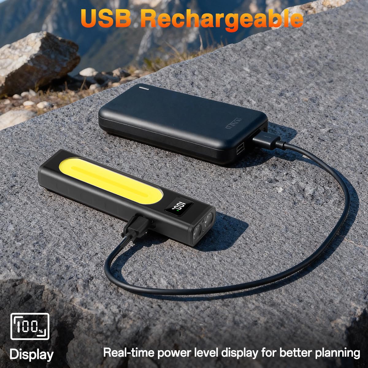 Huccbs edc flashlight detachable clip and magnetic base enable hands-free use.