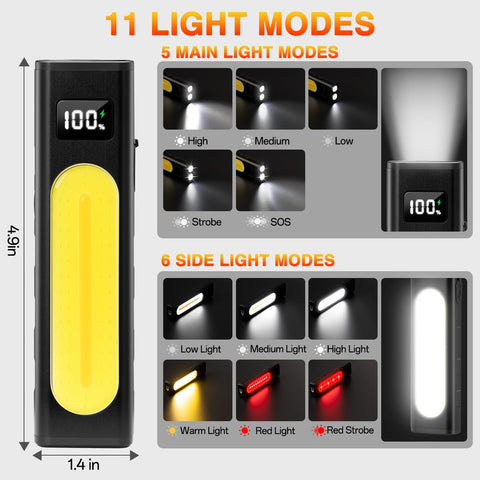 Huccbs flat edc flashlight aluminum body waterproof for rugged outdoor use.