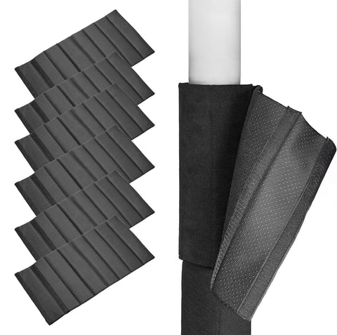 Hudson Comfort basement pole wrap with anti-slip fabric protects pillars and adds décor.