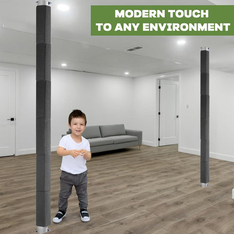 Hudson Comfort fits round columns in garages, basements, patios for protection.