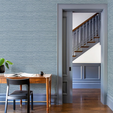 HueBurst removable grasscloth wallpaper renter friendly and damage-free