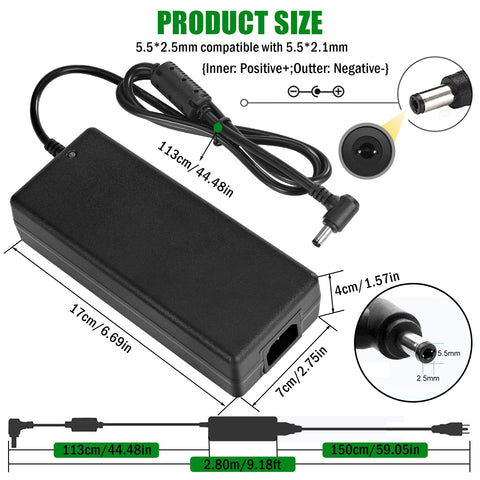 HUEMIHUI 24V 10A power supply back panel with safety marks