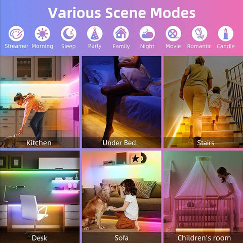 HUEMIHUI bedroom-wardrobe-staircase light strip brightens dark corridors safely