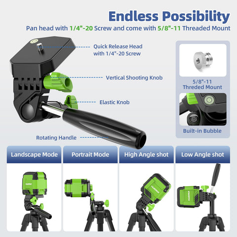 Huepar lightweight aluminum and ABS construction delivering durable indoor support