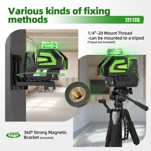 Huepar 7211CG magnetic base for hands-free mounting