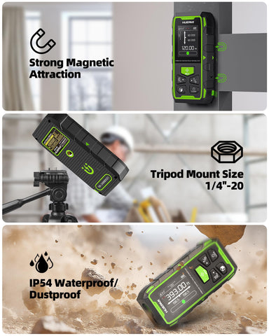 Huepar auto-rotating LCD screen for easy visibility from any angle.
