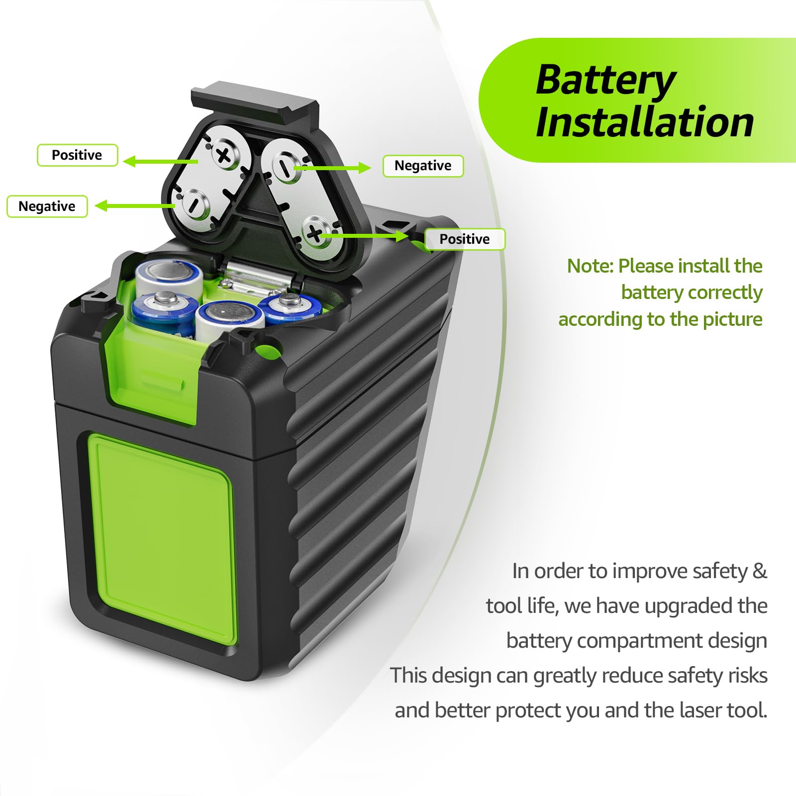 Huepar BOX-1G compact TPR housing for comfortable handling.
