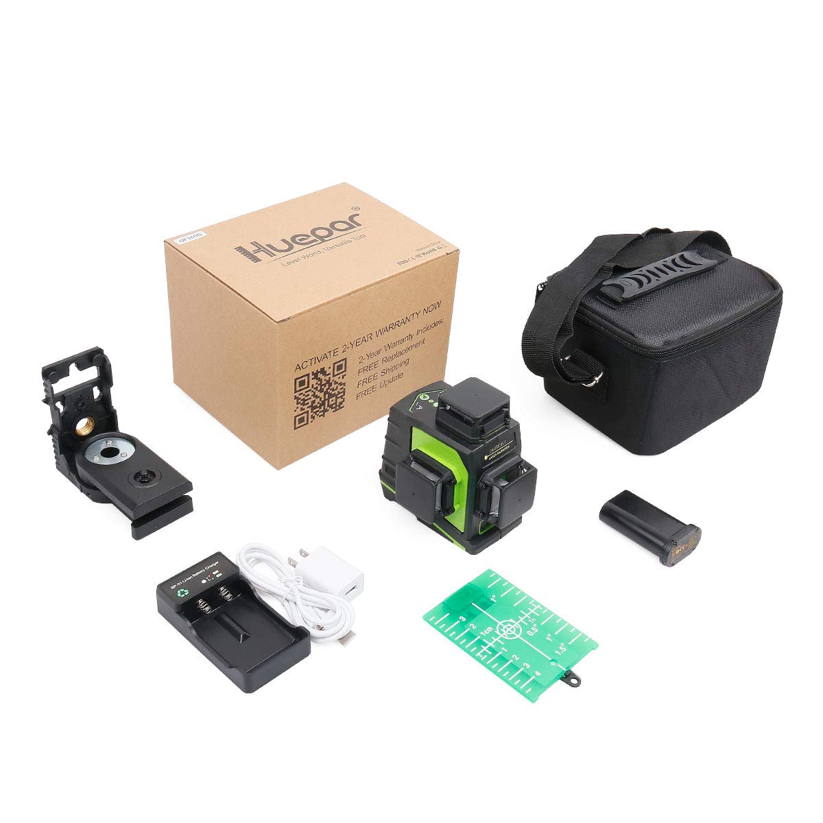 Huepar GF360G outdoor pulse mode displaying extended range
